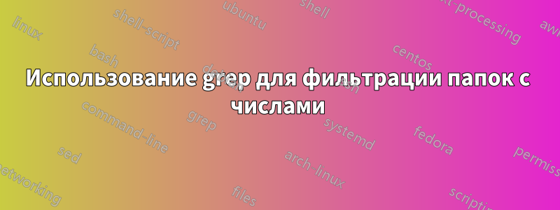 Использование grep для фильтрации папок с числами