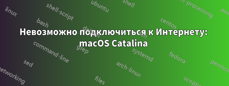 Невозможно подключиться к Интернету: macOS Catalina