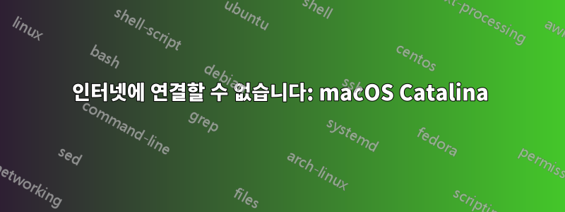 인터넷에 연결할 수 없습니다: macOS Catalina