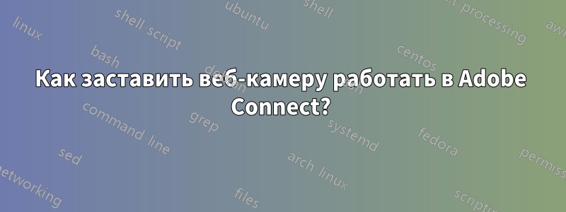 Как заставить веб-камеру работать в Adobe Connect?