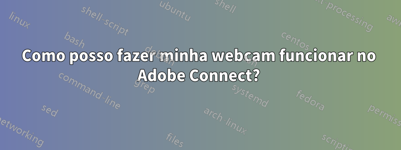 Como posso fazer minha webcam funcionar no Adobe Connect?