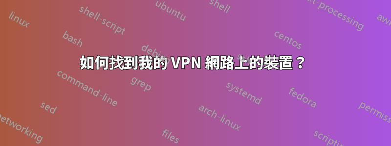 如何找到我的 VPN 網路上的裝置？