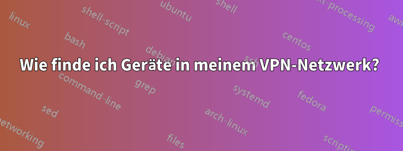 Wie finde ich Geräte in meinem VPN-Netzwerk?