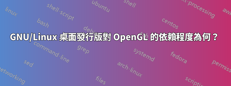 GNU/Linux 桌面發行版對 OpenGL 的依賴程度為何？