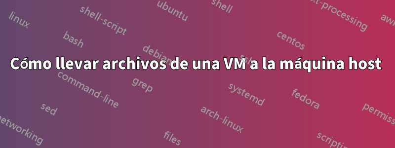 Cómo llevar archivos de una VM a la máquina host