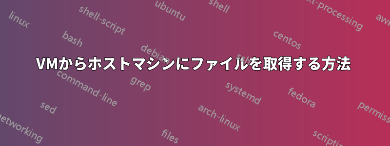 VMからホストマシンにファイルを取得する方法