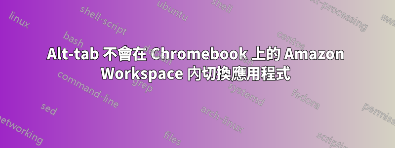 Alt-tab 不會在 Chromebook 上的 Amazon Workspace 內切換應用程式