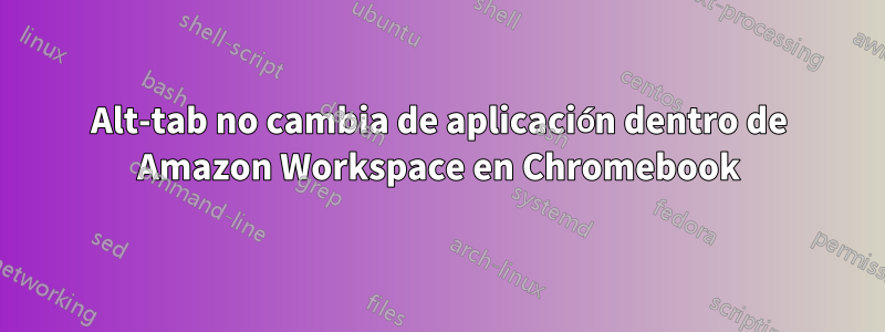 Alt-tab no cambia de aplicación dentro de Amazon Workspace en Chromebook