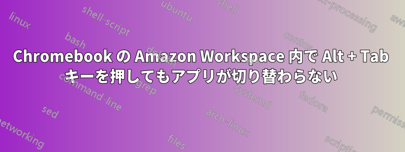 Chromebook の Amazon Workspace 内で Alt + Tab キーを押してもアプリが切り替わらない