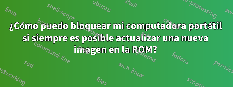 ¿Cómo puedo bloquear mi computadora portátil si siempre es posible actualizar una nueva imagen en la ROM?