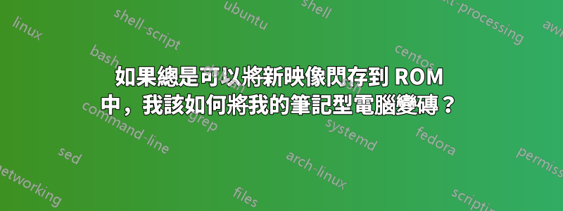 如果總是可以將新映像閃存到 ROM 中，我該如何將我的筆記型電腦變磚？