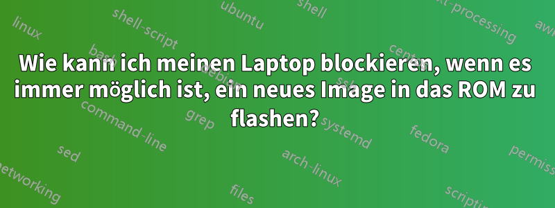 Wie kann ich meinen Laptop blockieren, wenn es immer möglich ist, ein neues Image in das ROM zu flashen?