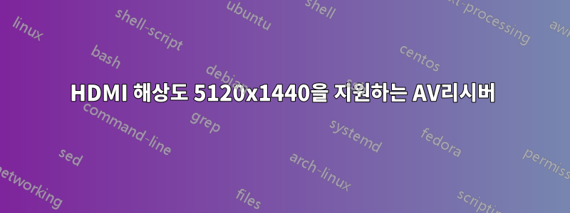 HDMI 해상도 5120x1440을 지원하는 AV리시버