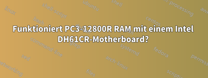 Funktioniert PC3-12800R RAM mit einem Intel DH61CR-Motherboard?