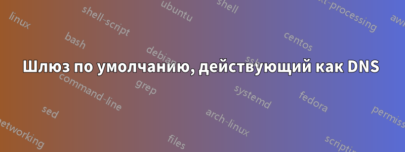 Шлюз по умолчанию, действующий как DNS