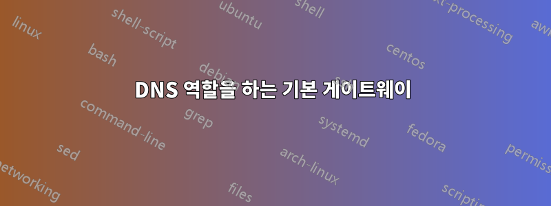 DNS 역할을 하는 기본 게이트웨이