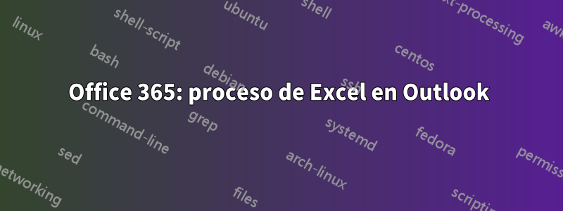 Office 365: proceso de Excel en Outlook