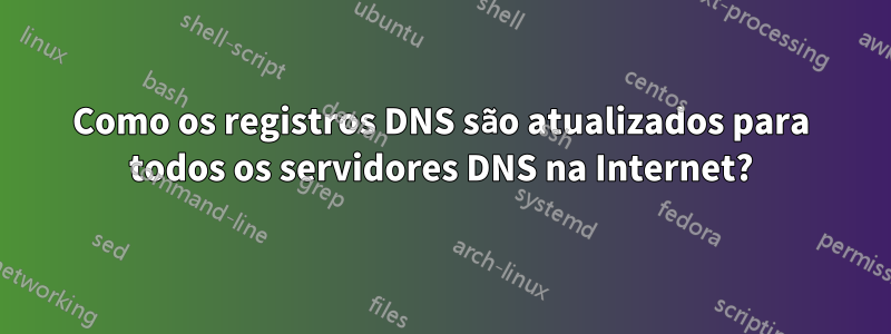 Como os registros DNS são atualizados para todos os servidores DNS na Internet?