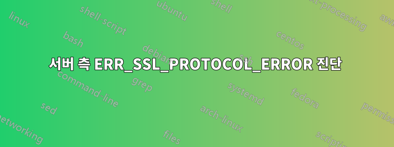 서버 측 ERR_SSL_PROTOCOL_ERROR 진단