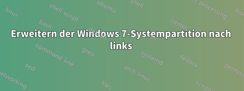 Erweitern der Windows 7-Systempartition nach links