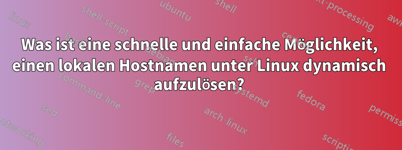 Was ist eine schnelle und einfache Möglichkeit, einen lokalen Hostnamen unter Linux dynamisch aufzulösen?