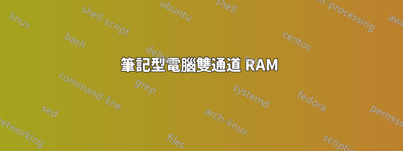 筆記型電腦雙通道 RAM