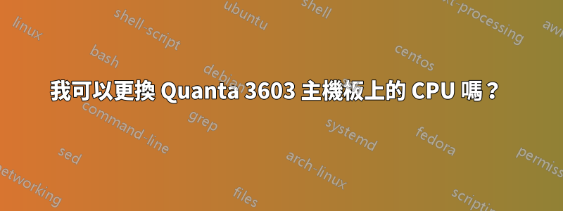 我可以更換 Quanta 3603 主機板上的 CPU 嗎？ 