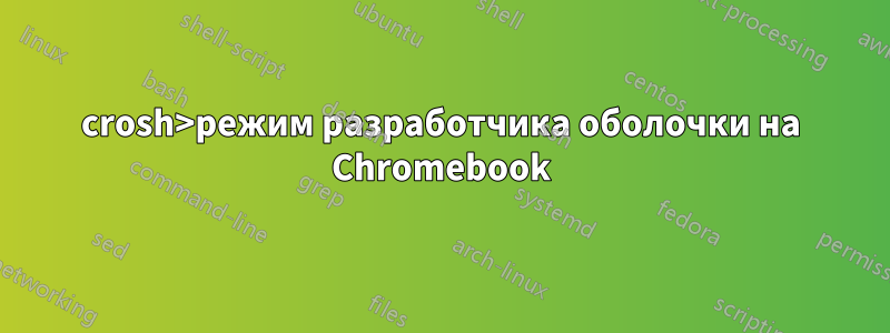 crosh>режим разработчика оболочки на Chromebook