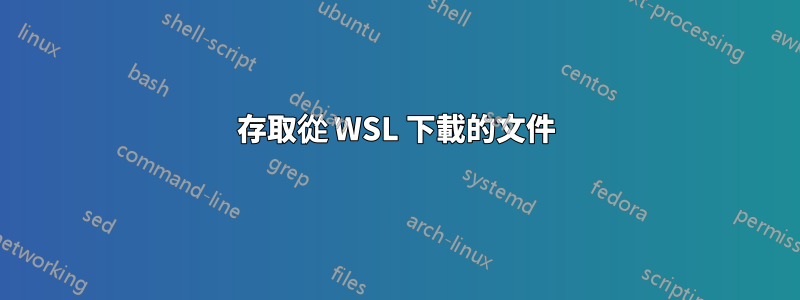 存取從 WSL 下載的文件