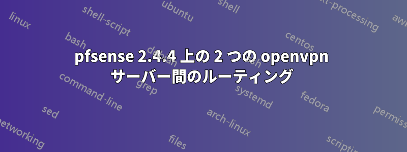 pfsense 2.4.4 上の 2 つの openvpn サーバー間のルーティング