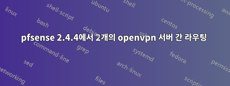 pfsense 2.4.4에서 2개의 openvpn 서버 간 라우팅