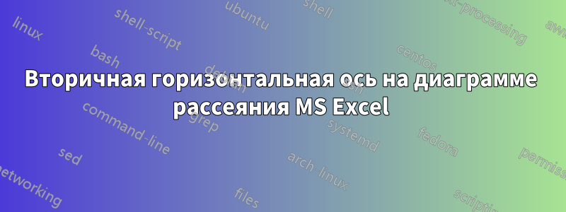 Вторичная горизонтальная ось на диаграмме рассеяния MS Excel