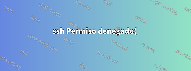 ssh Permiso denegado()