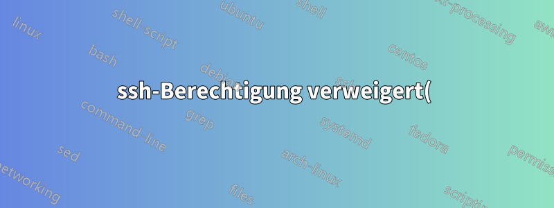 ssh-Berechtigung verweigert()