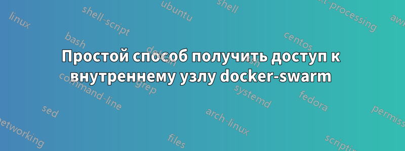 Простой способ получить доступ к внутреннему узлу docker-swarm