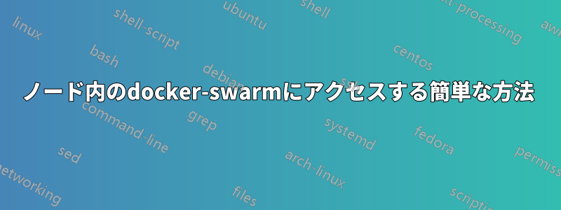 ノード内のdocker-swarmにアクセスする簡単な方法