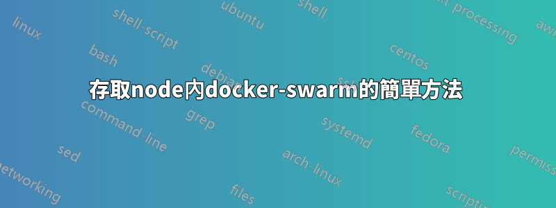 存取node內docker-swarm的簡單方法