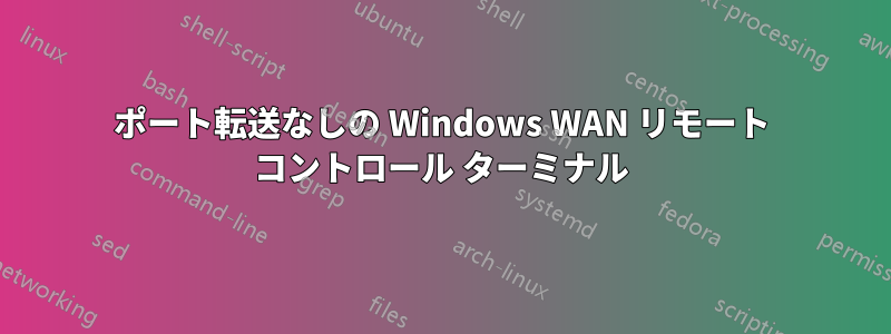 ポート転送なしの Windows WAN リモート コントロール ターミナル