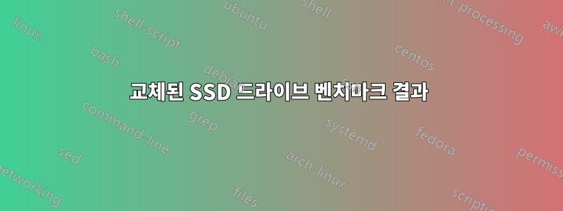 교체된 SSD 드라이브 벤치마크 결과