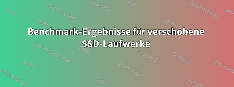 Benchmark-Ergebnisse für verschobene SSD-Laufwerke