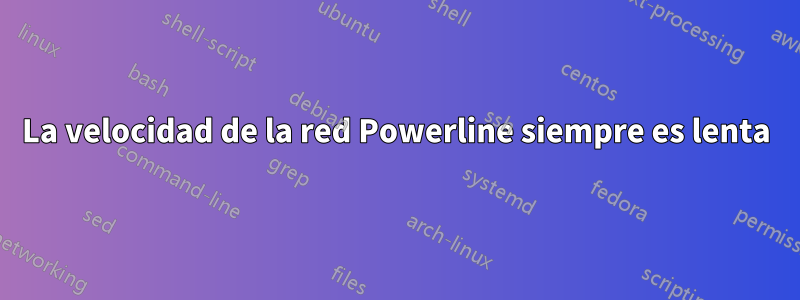 La velocidad de la red Powerline siempre es lenta