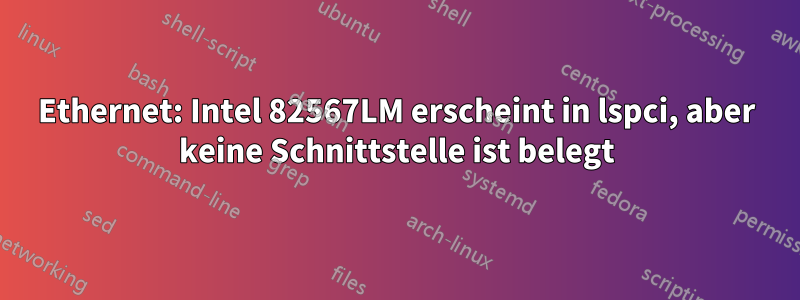 Ethernet: Intel 82567LM erscheint in lspci, aber keine Schnittstelle ist belegt