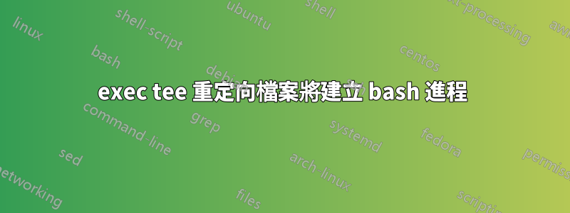 exec tee 重定向檔案將建立 bash 進程