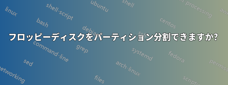 フロッピーディスクをパーティション分割できますか?