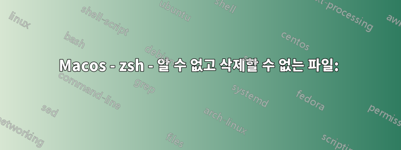 Macos - zsh - 알 수 없고 삭제할 수 없는 파일: