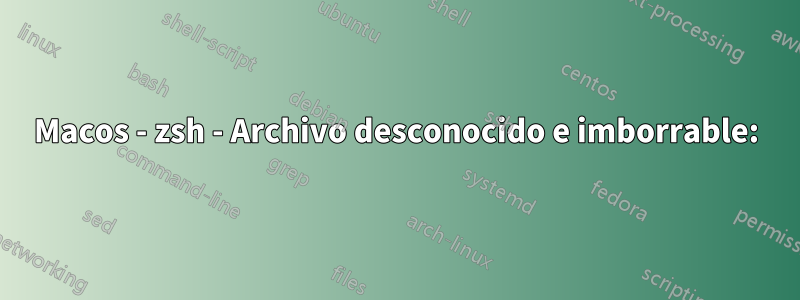 Macos - zsh - Archivo desconocido e imborrable: