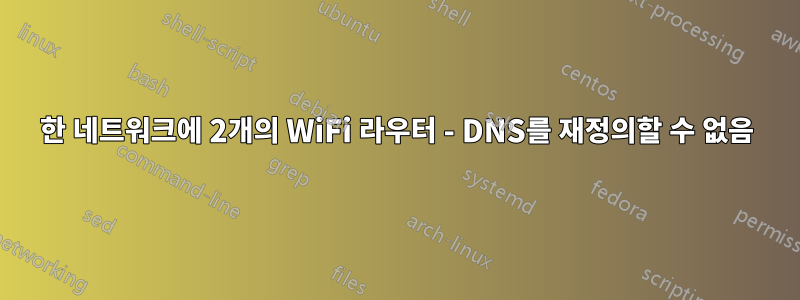 한 네트워크에 2개의 WiFi 라우터 - DNS를 재정의할 수 없음