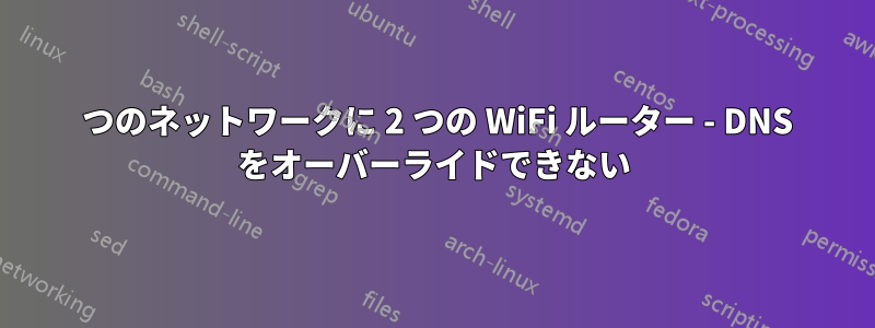 1 つのネットワークに 2 つの WiFi ルーター - DNS をオーバーライドできない