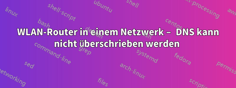 2 WLAN-Router in einem Netzwerk – DNS kann nicht überschrieben werden