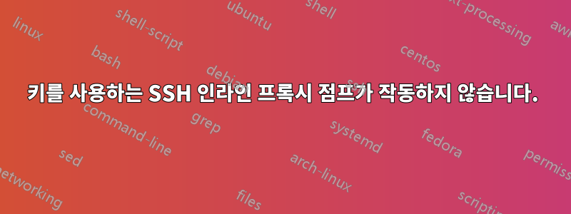 키를 사용하는 SSH 인라인 프록시 점프가 작동하지 않습니다.